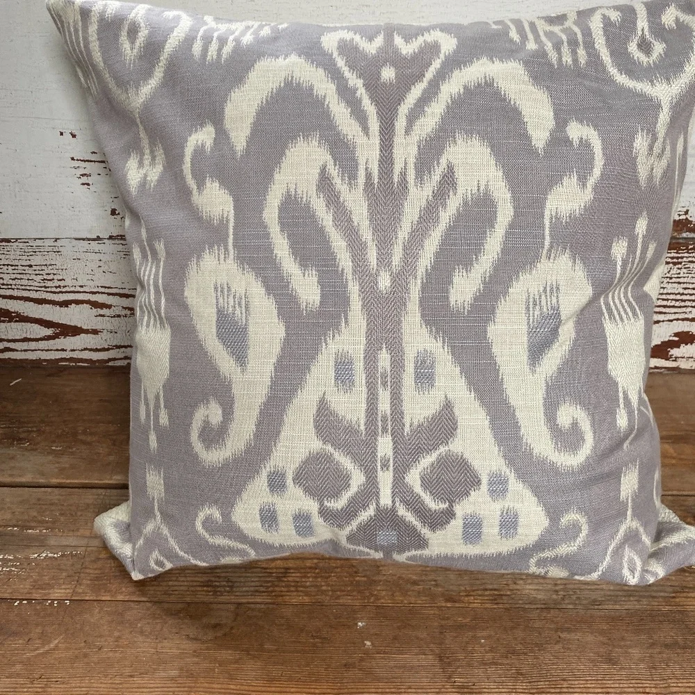 Two Custom Made Purple Ikat  Accent Pillow Covers